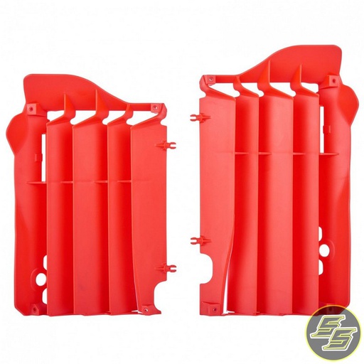 [POL-8457400002] Polisport Radiator Louvers Honda CRF250R '15-17 Red