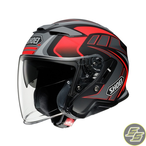 [SHO-JC2-AGLTC1] Shoei Open Face Helmet J-Cruise 2 Aglero TC1 Black/Grey/Red