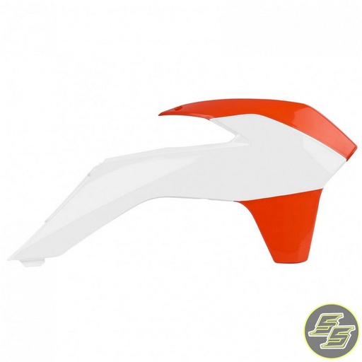 [POL-8417400001] Polisport Radiator Shrouds KTM SX|EXC|XC '13-16 Orange/White