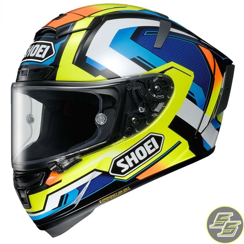 Shoei Full Face Helmet X-Spirit 3 Brink TC10 Blue/Orange/Yellow | Sprocket  Sport