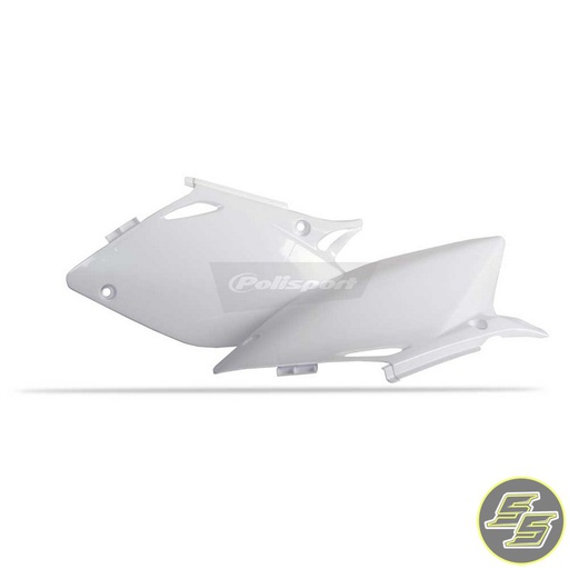 [POL-8600900001] Polisport Side Covers Honda CRF450R '02-04 White