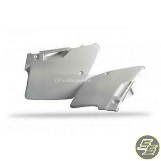 [POL-8419000001] Polisport Side Covers Kawasaki KX125|250 '94-98 White