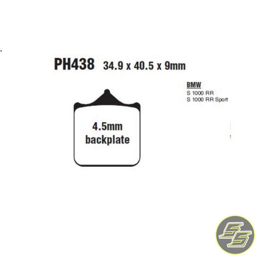 [PRE-PH438] Premier Brake Pad Street Sintered Double H FA604HH
