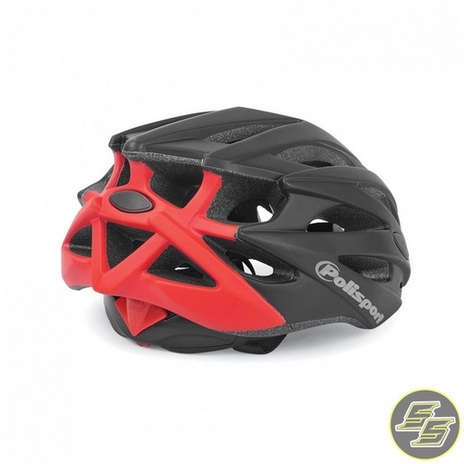 [POL-8739100017] Polisport Twig Cycle Helmet Size L Black/Red