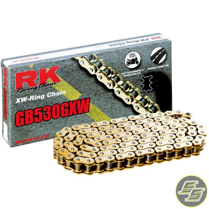 RK Chain 530 120L XW-Ring Rivet GXW Gold
