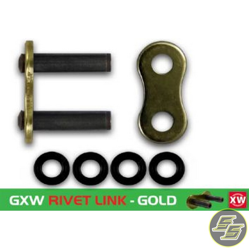 RK Chain Masterlink 520 XW-RING Rivet Gold
