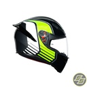 AGV Full Face Helmet K1 Power Gun Metal/White/Green