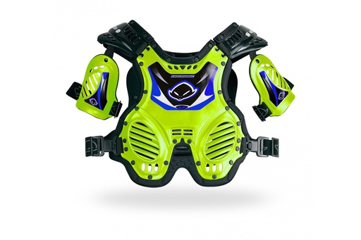 [UFO-PT02066-DFLU] UFO MX Shock Wave Chest Protector Youth Neon Yellow