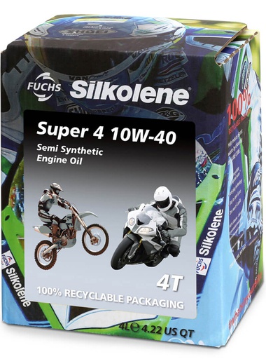 [SLK-S4-10W40-4] Silkolene Super 4 Engine Oil 10W40 4L