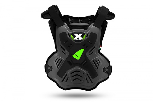 [UFO-PT02386-EK] UFO MX X Concept Evo Chest Protector Grey/Neon Green