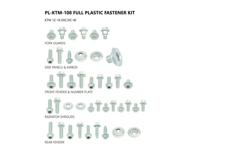 [UFO-AC02435] UFO Plastics Fastener Kit KTM EXC|EXCF '12-16