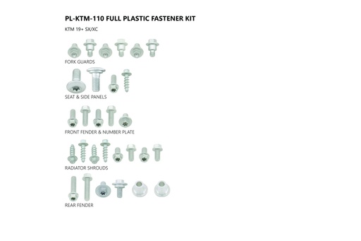 [UFO-AC02437] UFO Plastics Fastener Kit KTM SX|SXF|EXC|EXCF '19-21