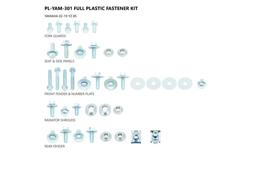 [UFO-AC02445] UFO Plastics Fastener Kit Yamaha YZ85 '02-21