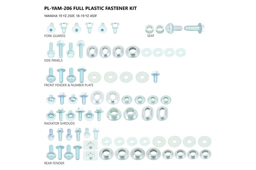 [UFO-AC02444] UFO Plastics Fastener Kit Yamaha YZF250|450 '18-21