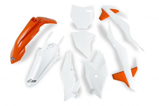 [UFO-KTKIT519-999X] UFO Plastics Kit KTM SX85 '18-22 OEM White/Orange