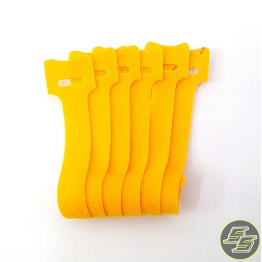 [NB-VTIES-YL] Velcro Cable Ties 125mm Yellow 6pc