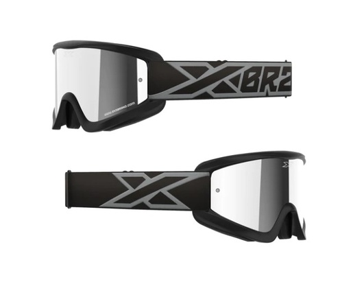 [EKS-067-60350] EKS Brand Flat Out Mirror Goggle Black/Silver