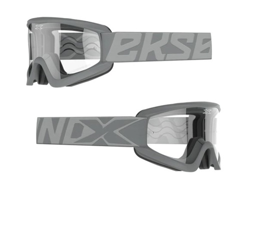 [EKS-067-60410] EKS Brand Flat Out Clear Goggle Stealth Grey