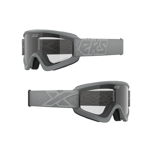 [EKS-067-60440] EKS Brand Flat Out Clear Goggle Grey