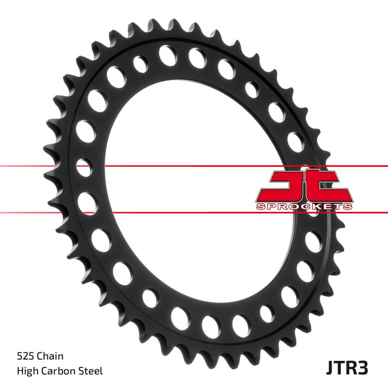 JT Sprockets JTR486.43 43-Tooth Steel Rear Sprocket For Motorcycles - High Carbon Steel