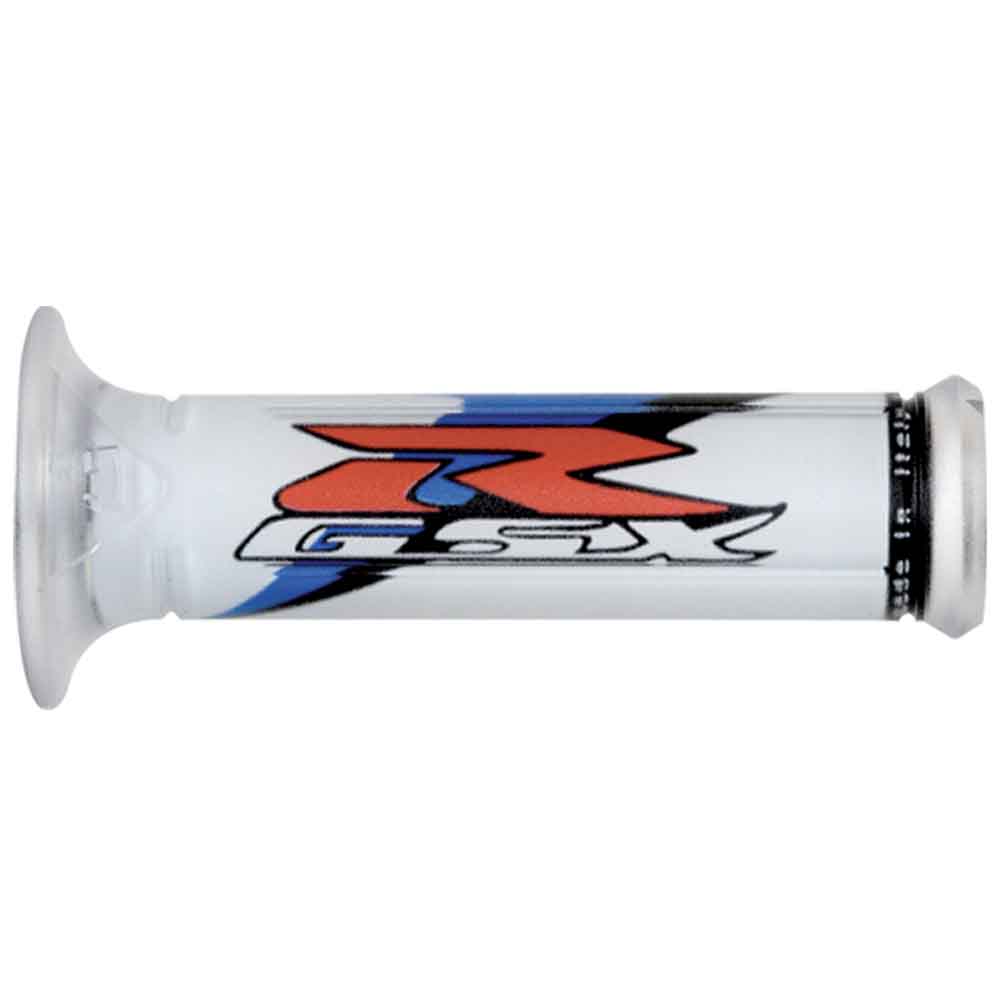 Ariete Harri's GSXR Racing Grips White/Blue/Red