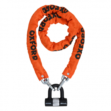 [OXF-LK145] Oxford HD Chain Lock 1.5m Orange