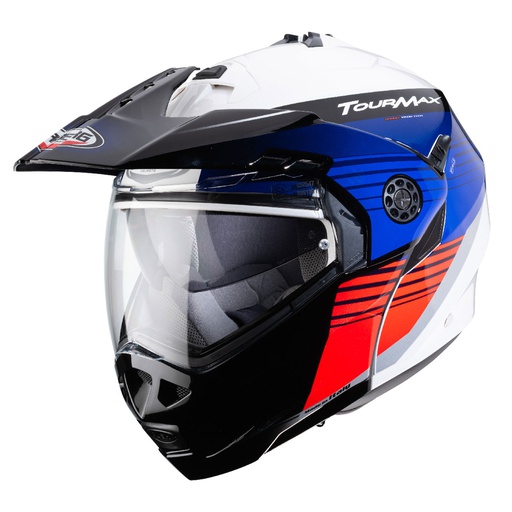 [CAB-C0FD00I8] Caberg Tourmax Titan Adventure Helmet I8 White/Blue/Red