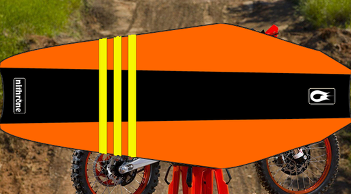 [NTH-SGBOFY] Nithrone Sticky Gripper Seat Black Top Orange Sides Flo Yellow Adidas Stripes