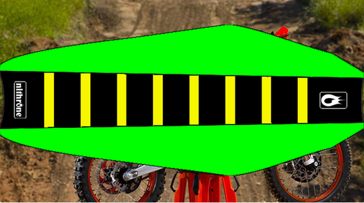 [NTH-SGBGFYZ] Nithrone Sticky Gripper Seat Black Top Green Sides Flo Yellow Zebra Stripes