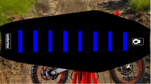 [NTH-SGBBZ] Nithrone Sticky Gripper Seat Black with Blue Zebra Stripes