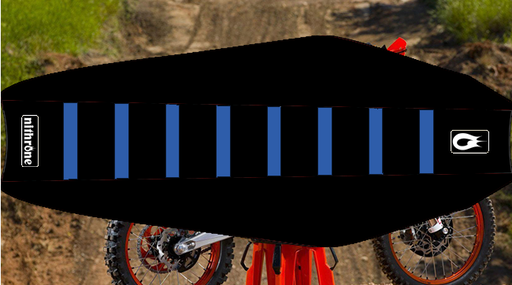 [NTH-SGBHBZ] Nithrone Sticky Gripper Seat Black with Husky Blue Zebra Stripes
