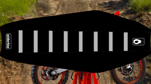 [NTH-SGBNZ] Nithrone Sticky Gripper Seat Black with Nardo Grey Zebra Stripes