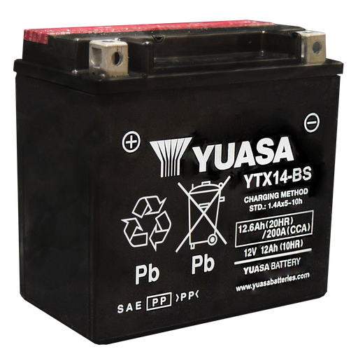 [YUA-YTX14BS] Yuasa Battery YTX14BS Dry with Acid