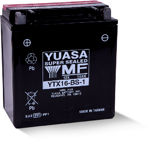 [YUA-YTX16BS] Yuasa Battery YTX16BS Dry with Acid
