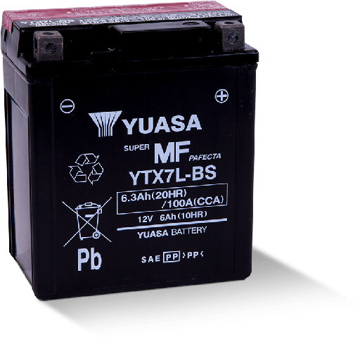[YUA-YTX7LBS] Yuasa Battery YTX7LBS Dry with Acid
