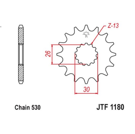 [JT-JTF1180.18] JT Sprocket Front JTF1180 18T