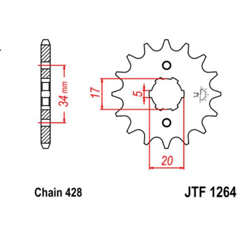 [JT-JTF1264.15] JT Sprocket Front JTF1264 15T