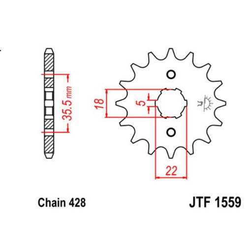 [JT-JTF1559.14] JT Sprocket Front JTF1559 14T