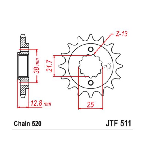 [JT-JTF1591.16] JT Sprocket Front JTF1591 16T