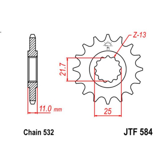 [JT-JTF1902.16] JT Sprocket Front JTF1902 16T