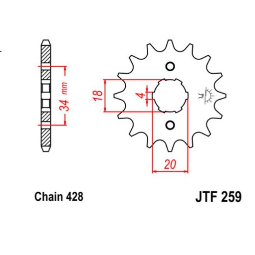 [JT-JTF259.15] JT Sprocket Front JTF259 15T