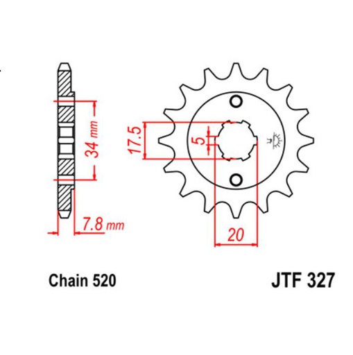 [JT-JTF327.14] JT Sprocket Front JTF327 14T