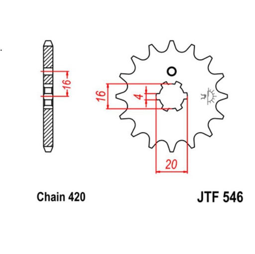 [JT-JTF440.15] JT Sprocket Front JTF440 15T