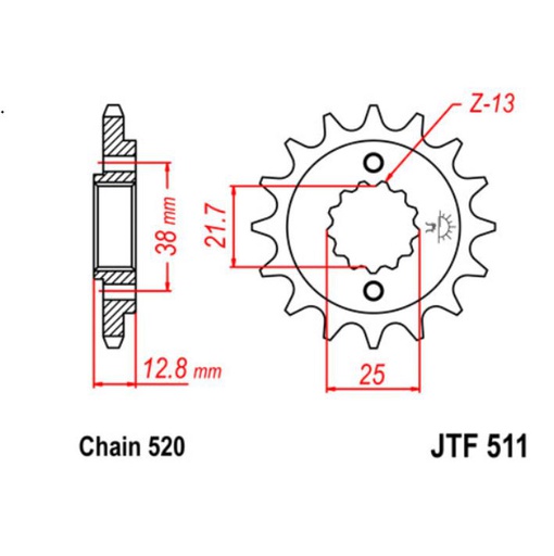 [JT-JTF511.15] JT Sprocket Front JTF511 15T