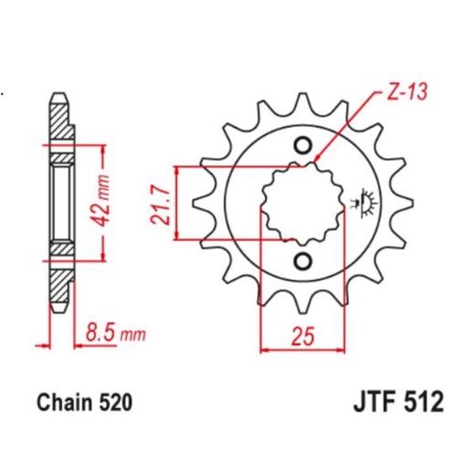 [JT-JTF512.14] JT Sprocket Front JTF512 14T