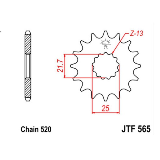 [JT-JTF565.14] JT Sprocket Front 14T Yamaha YZ250 '17-24