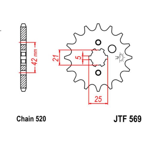 [JT-JTF569.13] JT Sprocket Front JTF569 13T