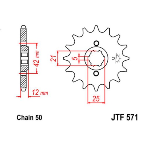 [JT-JTF571.17] JT Sprocket Front JTF571 17T