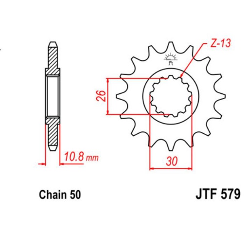 [JT-JTF579.17] JT Sprocket Front JTF579 17T