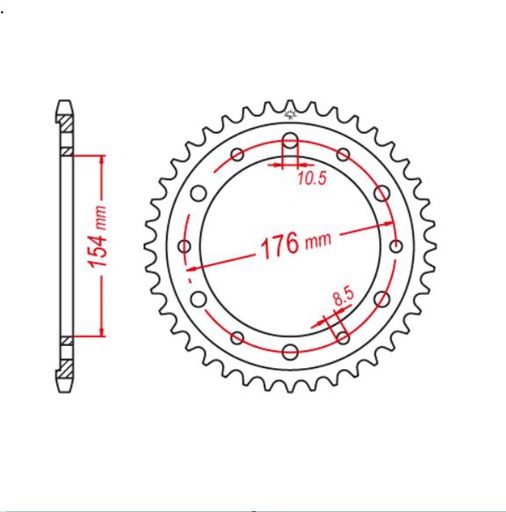 [JT-JTR1342.43] JT Sprocket Rear JTR1342 43T